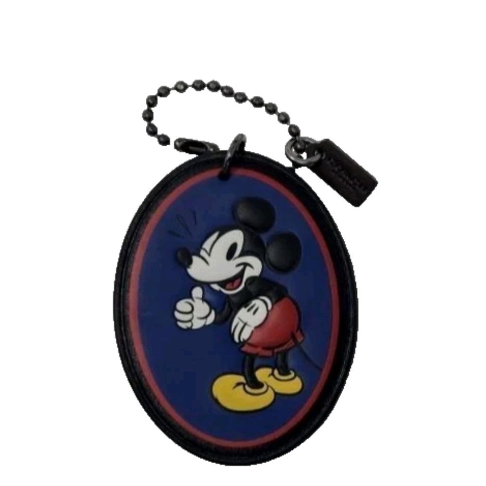 🖤🔹️Coach 🔹️Mickey Leather Charm Hangtag Set of 4 Limited Edition - Picture 3 of 8
